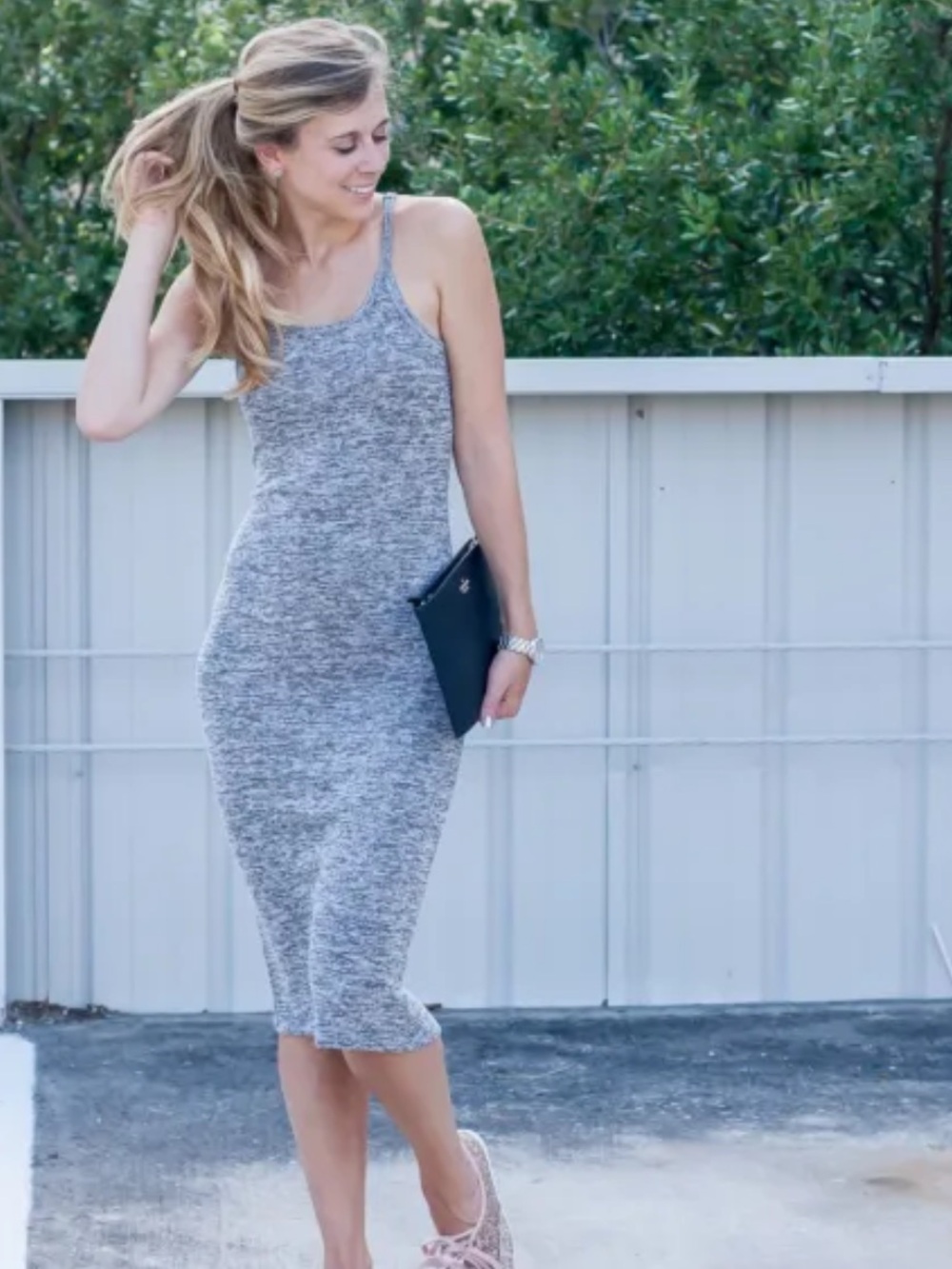 Wilfred Free Heather Gray Racerback Maxi Dress
